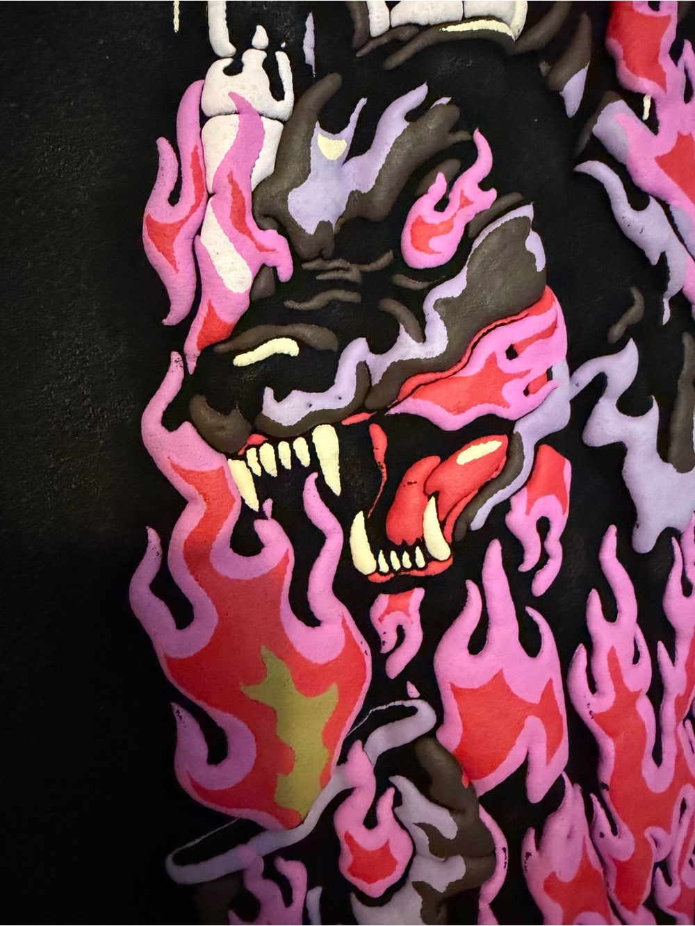 Hellhound Flame Hoodie Oversized Y2K Goth Anime Streetwear 2XL - Picture 10 of 11
